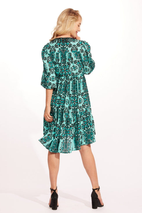 Melanie Dress - Mandala Teal